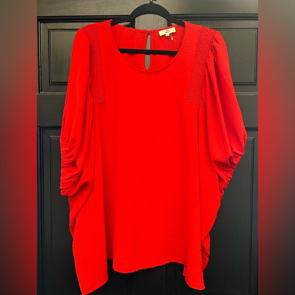 Entro Vibrant Red Blouse